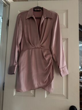 Zara | Dresses | Zara Black Long Sleeve Leather Dress Size Small | Poshmark